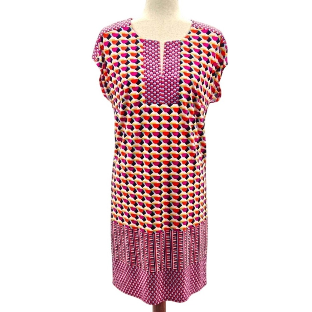 Laundry By Shelli Segal LA Geometric Patterned Multicolor Shift Dress  Sz‎ Small